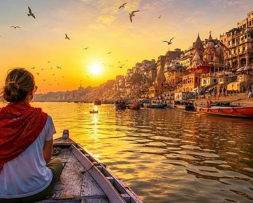 shared boat ride on the Ganges River