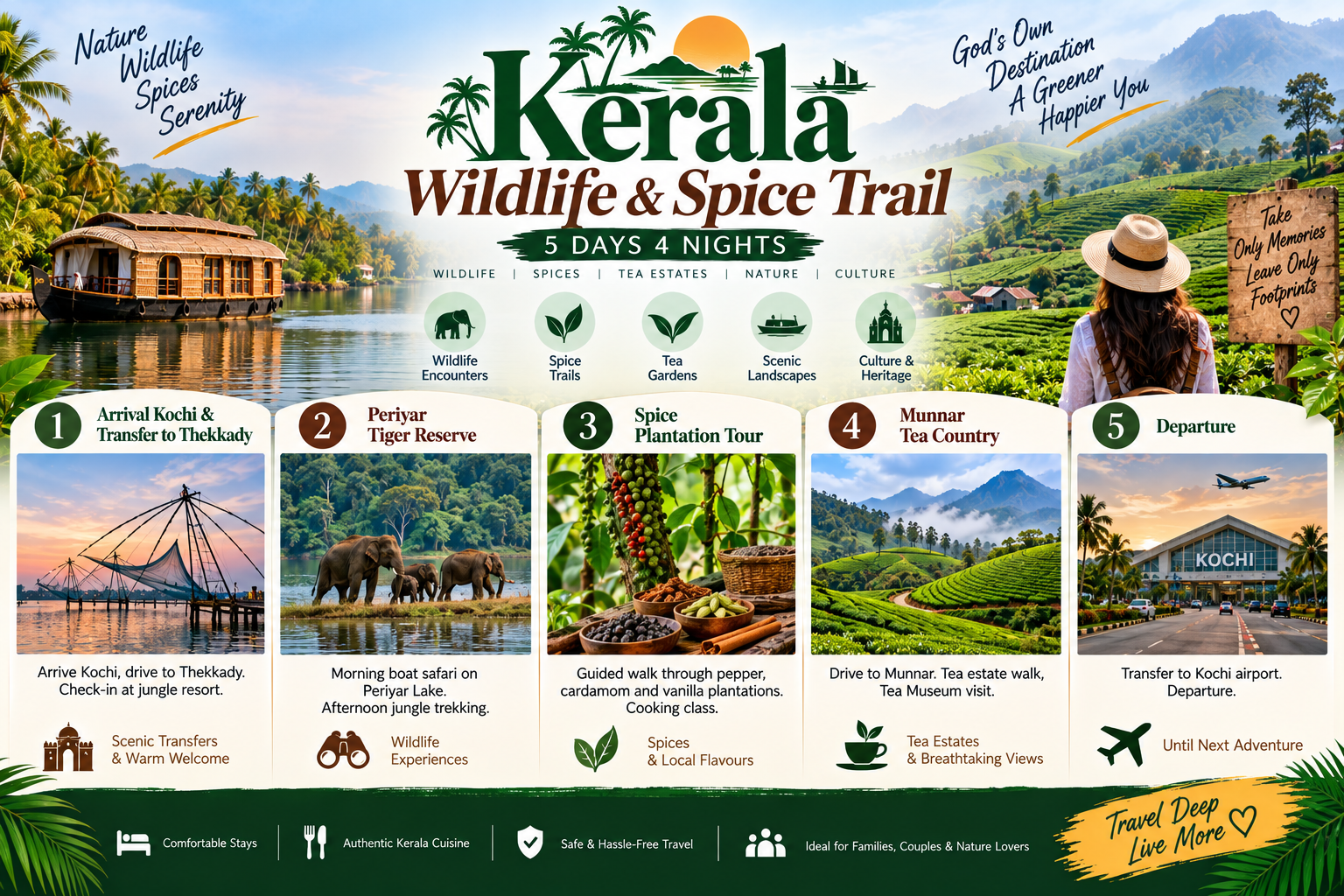 Kerala Wildlife & Spice Trail — 5 Days 4 Nights